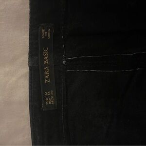 Zara Black Leather Mini Skirt